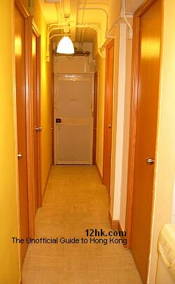 hallway of inexpensive serviced apartment