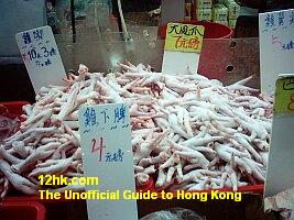 chicken feet - lots of them