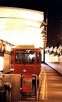 Peak tram inside station